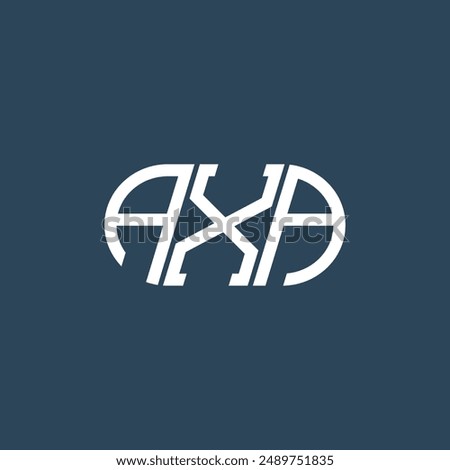 AXA abstract monogram logo design. AXA monogram unique modern flat abstract letter logo design.