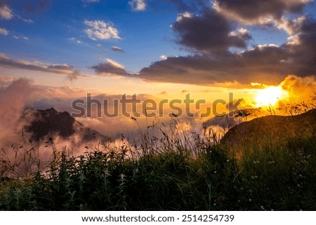 Similar – Foto Bild Sonnenuntergang am Nebelhorn