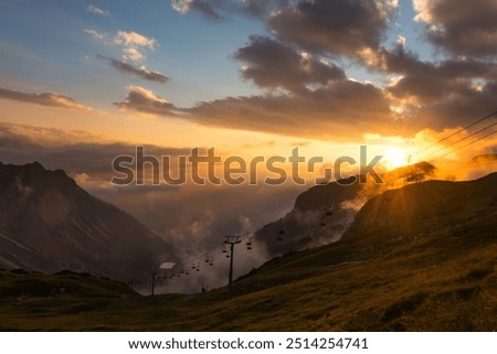 Similar – Foto Bild Sonnenuntergang am Nebelhorn