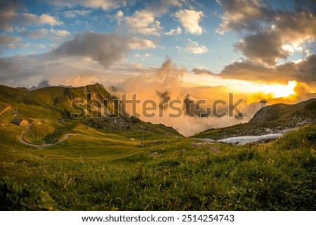 Similar – Foto Bild Sonnenuntergang am Nebelhorn