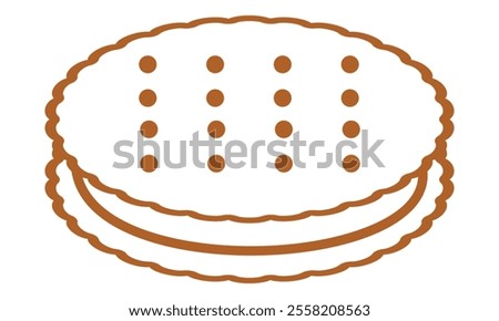 Cookie icons, vector logo design.  Cookie solid vector icon pack isolated on white background. Chocolate chip cookie icon for food apps and websites. Vector illustration. EPS 10