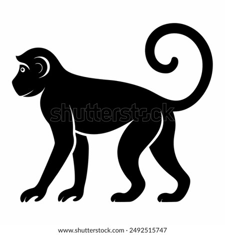 A Monkey silhouette vector illustration