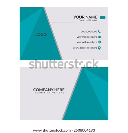 Double-sided creative business card template.Portrait and landscape orientation.Horizontal and vertical layout.Personal visiting card with company logo. white color theme.