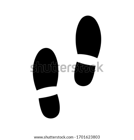 Shoe print icon. Vector illustration foot symbol on white background.