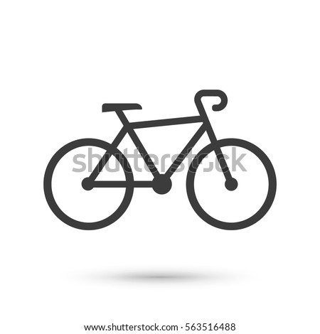 Bike icon. Flat vector illustration in black on white background. EPS 10