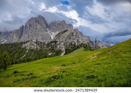 Similar – Image, Stock Photo Landscape of rocky mountain location