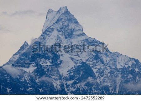 Similar – Image, Stock Photo beautiful mountain range with snow in early summer