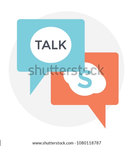 
Two message bubbles presenting the communication platforms like messengers and skype
