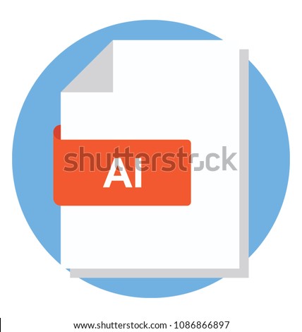 
Flat icon of an adobe illustrator file 
