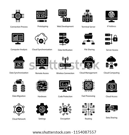 Programming Glyph Icons Set 