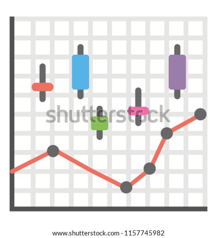 
A line graph with different plottings known as box plot 
