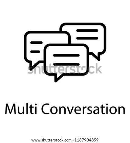 Multiple chat bubbles symbolizing icon idea of group chat