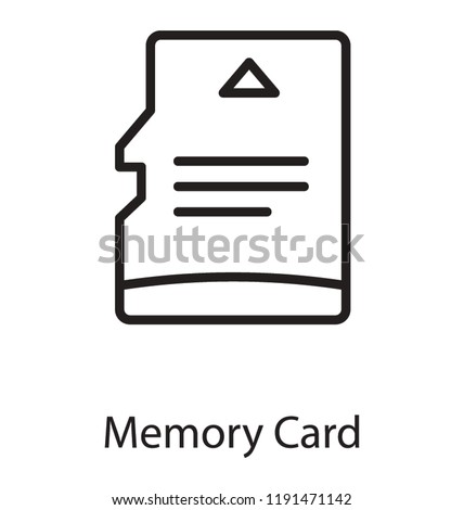 Icon of a storage device depicting memory card