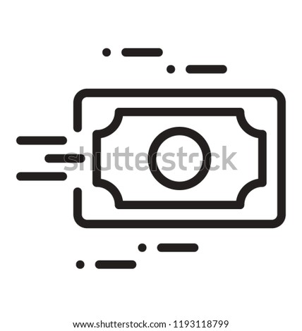 Paper note with air on all sides notioning for fast payment icon