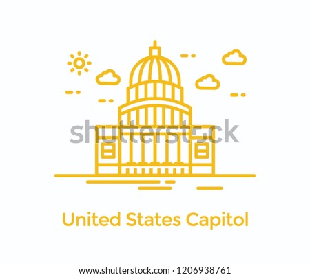 Us capitol is a us house and national building 