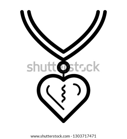 Heart pendant icon design 
