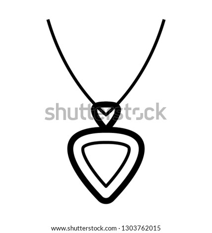 Heart pendant icon design 
