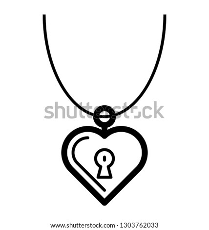 Heart pendant icon design 