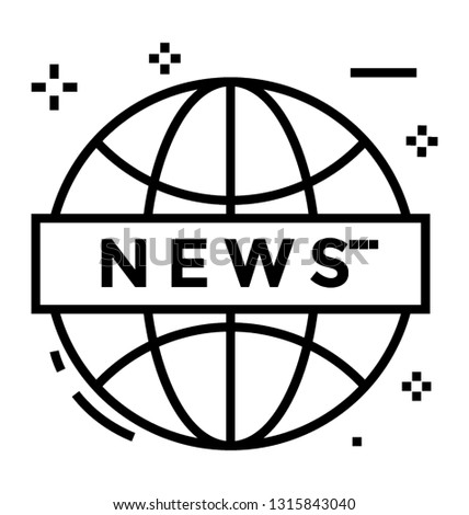 Global news line  icon design 