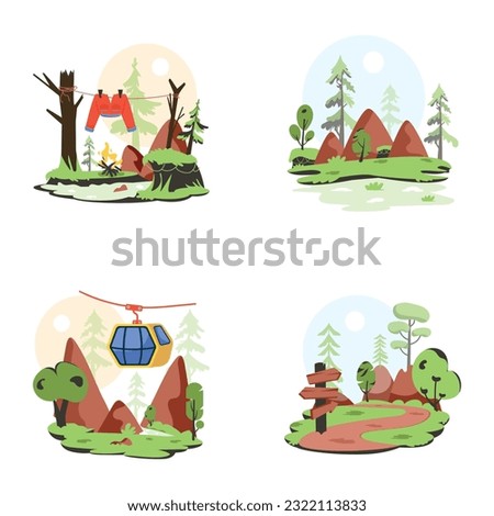 Bundle of Forest Flat Illustrations 

