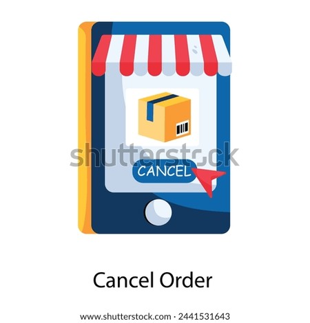 Have a look at order cancel flat icon 