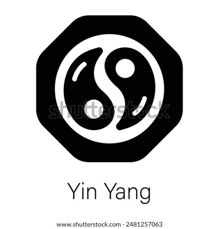 Check out glyph icon of yin yang sign 