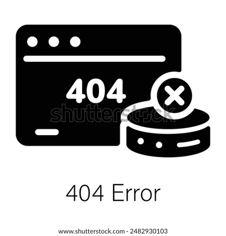 Check out glyph icon of 404 error 