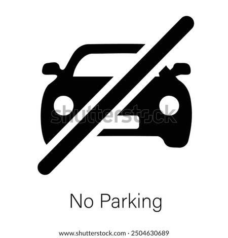 No parking icon in glyph style 