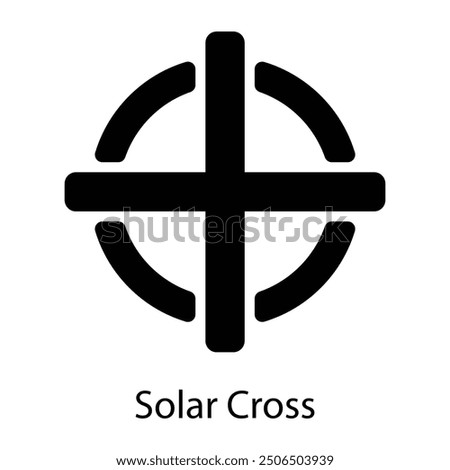 Solar cross ion in solid style 