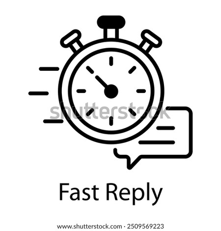 Fast reply icon in line style 