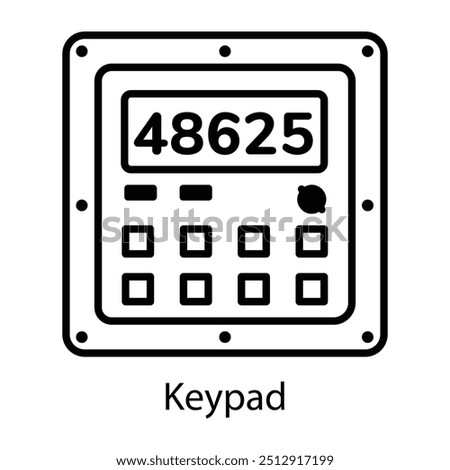 Keypad icon designed in line style 