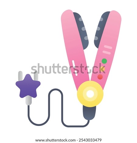 Straightener icon designed in flat style 