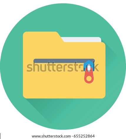 Zip Folder Vector Icon