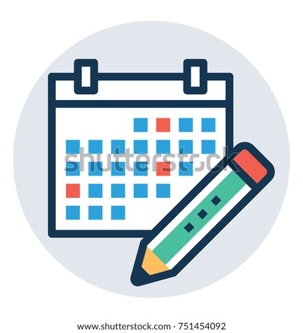 Planner vector flat design icon 
