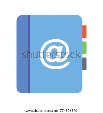 
Flat vector icon design of an address book
