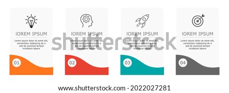 Business infographic Vector with 4 steps. Used for presentation,information,education,connection,marketing,
project,strategy,technology,learn,brainstorm,creative,growth,abstract,stairs,idea,text,work.