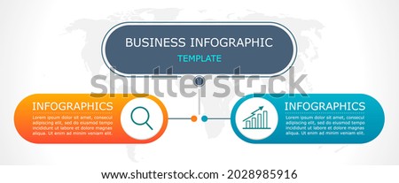 Business infographic Vector with 2 steps. Used for information,data,style,chart,graph,sign,icon,
project,strategy,technology,learn,brainstorm,creative,growth,stairs,success, idea,text,web,report,work.