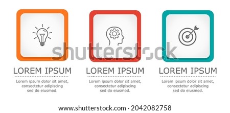 Business infographic Vector with 3 steps. Used for presentation,information,education,connection,marketing,
project,strategy,technology,learn,brainstorm,creative,growth,abstract,stairs,idea,text,work.