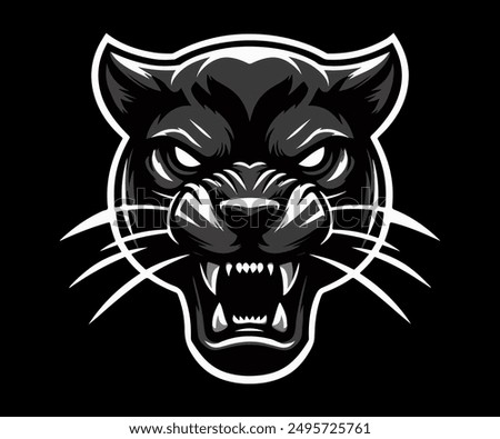 Black panther logo | angry black panther logo | vector black panther logo | black panther illustration