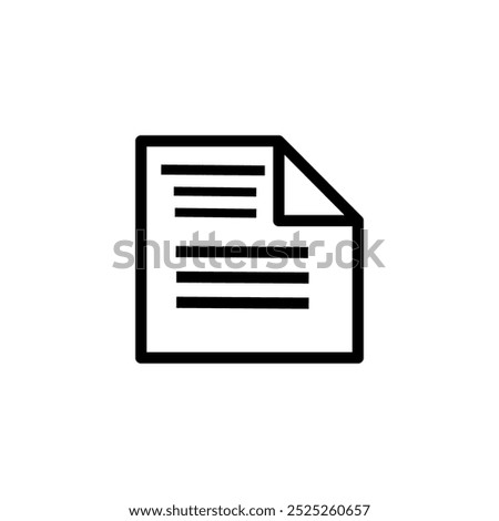 Document icon design, file with white background