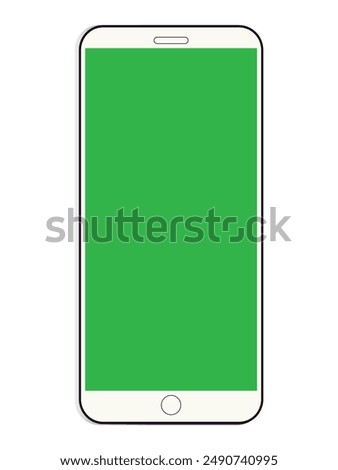 Phone mockup empty green screen ui