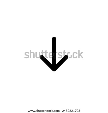 Down arrow icon, vector design