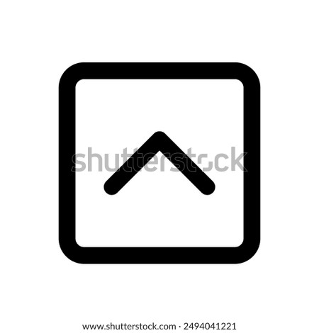 Square chevron up icon, arrow, vector