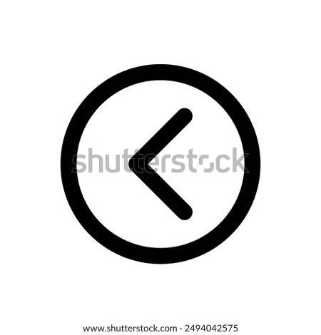 Circle chevron left icon, arrow, vector