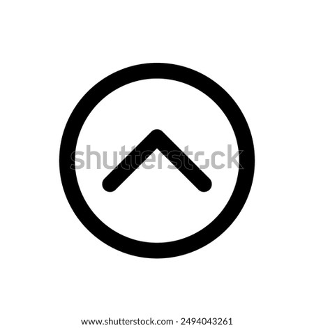 Circle chevron up icon, arrow, vector