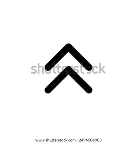 Double chevrons up, arrows, vector design