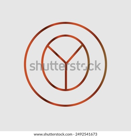 initial letter logo y inside circle shape, OY Letter Logo Design. Initial letters OY logo icon. Abstract letter OY 
 minimal logo design