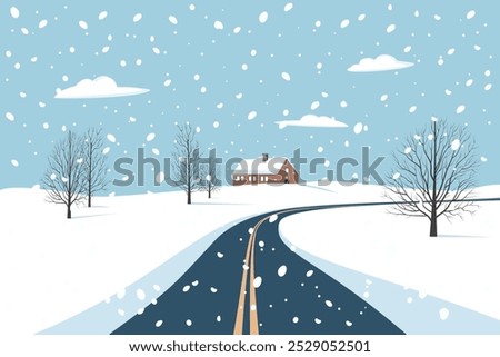 Similar – Image, Stock Photo Blue sign in winter landscape