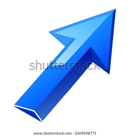 vector blue arrow isolated on transparent