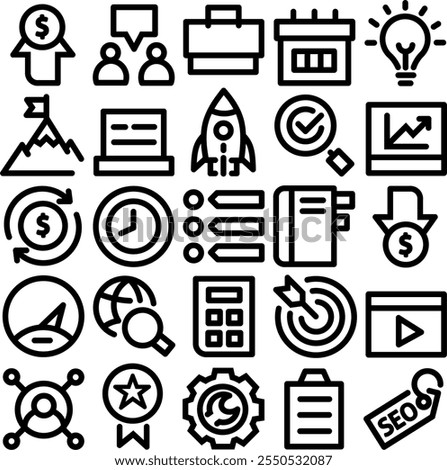 25 set icons web for graphic design